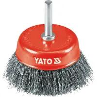 YATO Spazzola a tazza in acciaio inox 75 mm