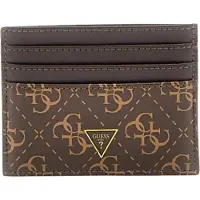 GUESS Vezzola Portacarte Pelle SMVEZLLEA25 Marrone Unisex — Portacarte