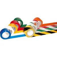 Moravia Nastro segnaletico, rotolo da 33 metri, larghezza 75 mm, colore giallo/nero, QUANTITÀ MINIMA ORDINABILE 2 rotoli