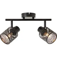 Eglo Faretto da soffitto Bano, lunghezza 34,5 cm, nero opaco, a 2 luci.