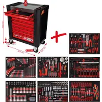 Ks Tools Set di carrelli da officina Performanceplus P10 con 397 utensili per 7 cassetti - 810.7397
