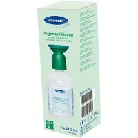 Gramm medical healthcare GmbH Actiomedic EYE CARE Flacone per lavaggio oculare con soluzione di cloruro di sodio allo 0,9% da 500 ml in confezione singola