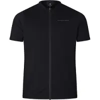 Endura Loop S/S Zipped Jersey Maglietta da ciclismo Uomo (S, nero)