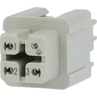 Harting Han 3A inserto femmina (F) connessione Quick-Lock, 3 poli+PE 230V/400V, 10A - 1 pezzo