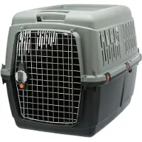 Trixie Giona 5 Transport Box - Recycled - M: 60 × 61 × 81 cm - Anthracite and grey-green