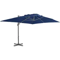 Syfax Ombrellone a Sbalzo con Palo in Alluminio 4x3 m Azzurro