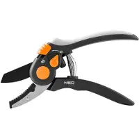Neo Tools pinza a incudine 200 mm, raggio d'azione fino a 18 mm, distanza regolabile, impugnatura ergonomica con morbida gomma TPR, lame in acciaio temprato, per legno duro e secco