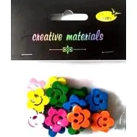 Galeria Hobby Bottoni di legno con fiori colorati 20mm 6g
