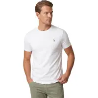 Ralph Lauren per uomo. 710740727002 T-shirt bianca in cotone slim fit personalizzata (XXL), Bianco, Casual, Manica corta