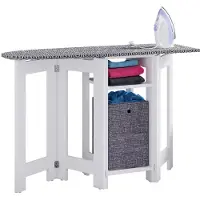 VCM Cassettiera in legno | Asse da stiro | Armadio da stiro | Dimensioni ca. H. 75 x W. 112 x D. 37 cm - Bigalos