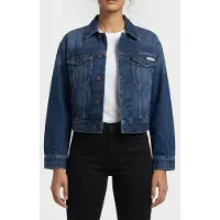 Calvin Klein 90s Trucker Jacket Dark Crescent Taglia: L | Giacche di jeans Outlet | Donna