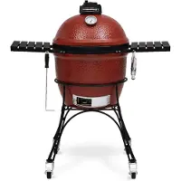 Kamado joe Barbecue in Vetroceramica Classic I, rosso/nero, perfetto per tutti gli appassionati di barbecue