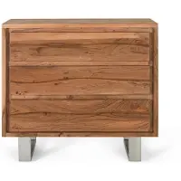 GINER Y COLOMER Cassettiera moderna in legno di acacia, 81 cm x 91 cm x 40 cm Giner y Colomer
