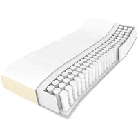vidaXL Materasso a molle insacchettate crema 140x200x20 cm in Pelle finta