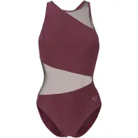 Arena Women's Mesh Angle Swimsuit Vent Back B Costume intero Donna (36, rosso)