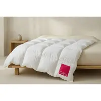 HANSKRUCHEN GmbH HANSKRUCHEN Rubin piumino in piuma 155x220 cm leggero 100% piumino lavabile per allergici traspirante a cassette bianco