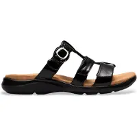Clarks per donna. 26185965 Scarpe Kitly in pelle verniciata bianco perla con finitura nera (39), Nero, Basso, Nessuno, Casual