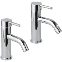 KIAMAMI VALENTINA Set rubinetti bagno in ottone cromato per lavabo e bidet | Fassa
