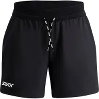 Swix Women's Force Shorts 5-Inch Pantaloncini da running Donna (L, nero)