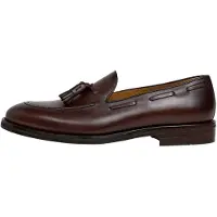 Hackett London per uomo. HMS200061 Mocassini in pelle Mayfair marrone scuro (42), 1 a 3 cm, Nessuno, Casual, Classico