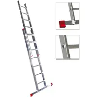 Elkop Scala regolabile Step Up duplici in alluminio con sistema ad incastro - 2x12 gradini