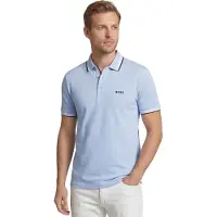 Boss green per uomo. 50469055 Polo blu risaia (M), Casual, Cotone, Manica corta