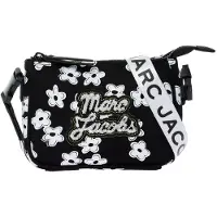 Marc Jacobs per ragazza. W60835 Borsa a tracolla nera con stampa floreale (OSFA), Nero, Casual, Poliestere, moda per bambini
