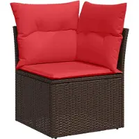 vidaXL Set di divani da esterno, 9 pezzi, marrone [Materiale sintetico]: rattan sintetico