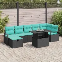 Prolenta Maison Exclusive - Set da giardino composto da 8 pezzi, divano in rattan sintetico