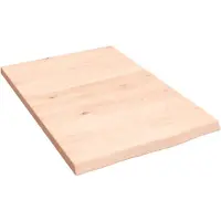 Syfax Piano Bagno 40x60x2 cm in Legno Massello Non Trattato