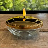 Sirius Lampada decorativa a LED Lia, color oro, a batteria, vetro, plastica