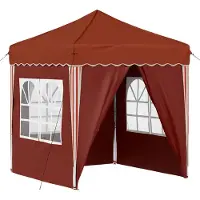 Syfax Tenda per feste a pop-up 195 x 195 x 245 cm Terracotta
