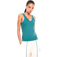 EA7 per donna. 7W000916_AF13289 Maglia verde del club (L), Sportivo, Multisport, Viscosa, Senza maniche / cinghie