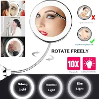 Mc star Specchio illuminato a LED con ingrandimento 10x per il trucco in bagno,