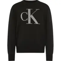 Calvin Klein Boys Monogram Regular Sweater Black Taglia: 6 | Maglioni Outlet | Unisex | Nero