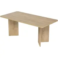 Hannah Home Tavolo da pranzo in legno "Linza" 180 x 90 x 75 cm - Rovere miele