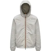 K-way unisex. K51337W Giacca reversibile Jake, beige e verde (L), Casual, Cotone