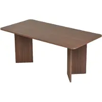 Hannah Home Tavolo da pranzo in legno "Linza" 180 x 90 x 75 cm - Noce