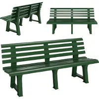 Casaria Panchina da Giardino Orchidea Resistente Carico Max 240kg 145x49x74cm 3 Posti Panca da Esterno Mobili Outdoor