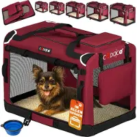 Cadoca Trasportino per Cani e Gatti S 50x35x35cm Borsa Viaggio per Animali Morbida & Pieghevole