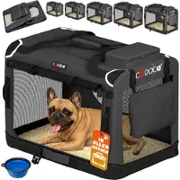 Cadoca Trasportino Cane & Gatto M 60x42x44cm Box Animali Domestici Media Grande Taglia Viaggio Gabbia per Trasporto Traspirante