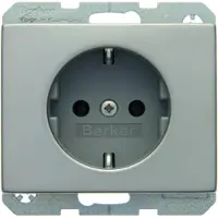 Hager Berker 47157004 Presa di corrente K5 in acciaio inox finitura opaca
