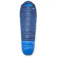 Rab Ascent 0C / 32F Sacco a pelo in piuma (Regular - Body Size: 185 cm, blu)