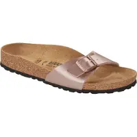 Birkenstock - Mules in materiale sintetico - Madrid Birko-Flor Narrow Copper per Donne in Pelle - Taglia 40 - Rosa