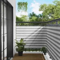 Syfax Schermo da balcone 120 x 300 cm Tessuto Oxford Rettangolare
