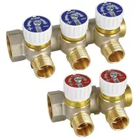 Icma COLLETTORE LINEARE MASCHIO/FEMMINA 1" CON RUBINETTI MOD.227 2 vie da 1/2"M