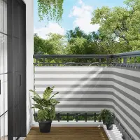 Syfax Schermo da balcone 100 x 400 cm Tessuto Oxford Rettangolare