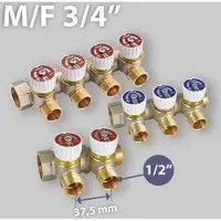 Icma COLLETTORE LINEARE MASCHIO/FEMMINA 3/4" CON RUBINETTI MOD.227 4 vie da 1/2"M
