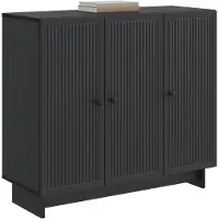 Syfax Credenza Nero 89 x 34,5 x 80 cm Legno ingegnerizzato