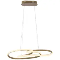 Paul Neuhaus Lampada LED a sospensione TWIST, beige, lunghezza 76 cm, metallo Switchdim